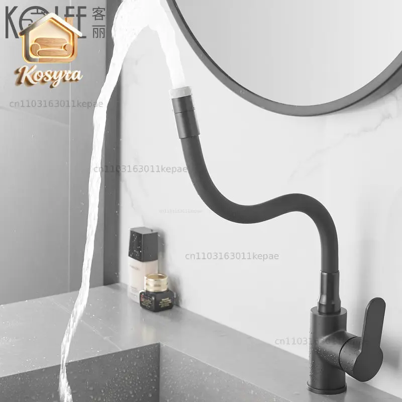 

Universal Faucet Washbasin Washbasin Bathroom Washbasin Hot and Cold Faucet Black
