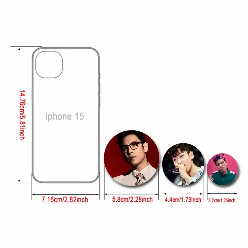 الكورية المشاهير المغني T-TOP شارات أنيمي شارة ليزر مستديرة الكرتون بروش الملابس ظهره اكسسوارات التلبيب