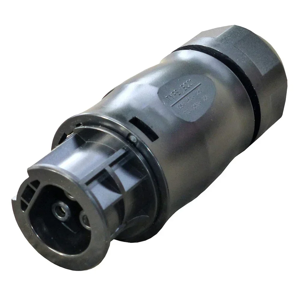 IP68 3-Pin AC SocketFemale + PlugMale Replacement For Inverters Compatible 10mm-13mm Cables AC Photovoltaic Quickly Connector