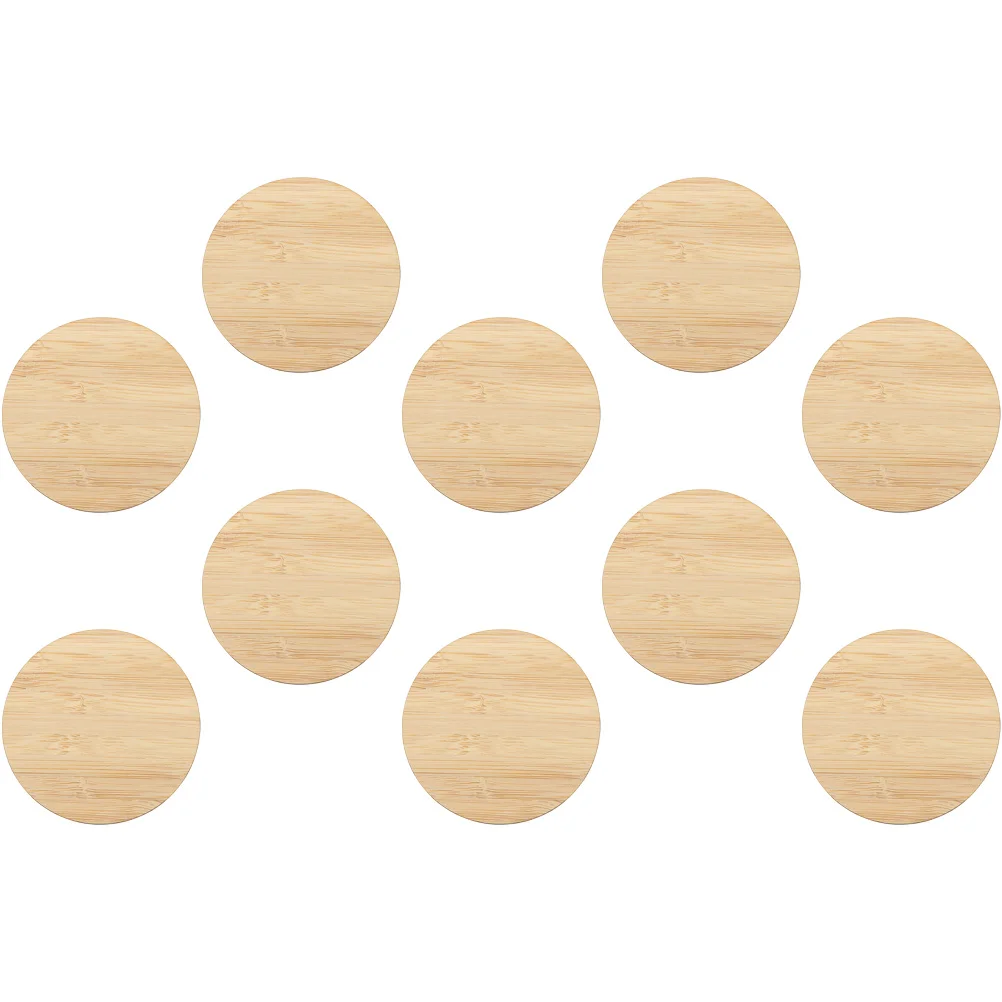 

10pcs Bamboo Painting Materials Unfinished Round Craft Blanks Circle Wood Slices DIY Decorative Cutouts for Kids Smooth Surface