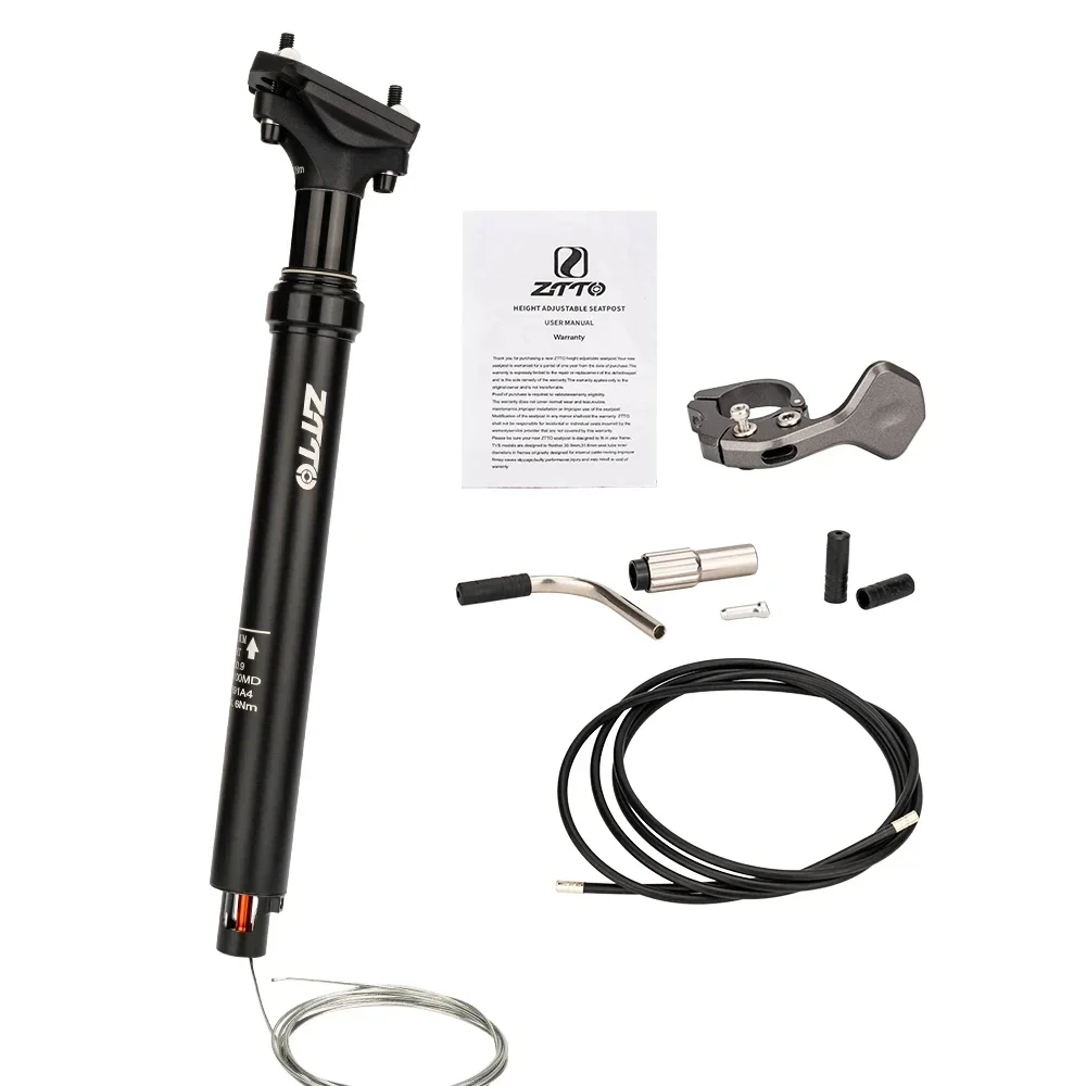Bicycle Dropper Seat Post 30.9mm 31.6mm Adjustable Internal Routing Remote Control MTB DH Suspension Seatpost Parts 100mm Travel