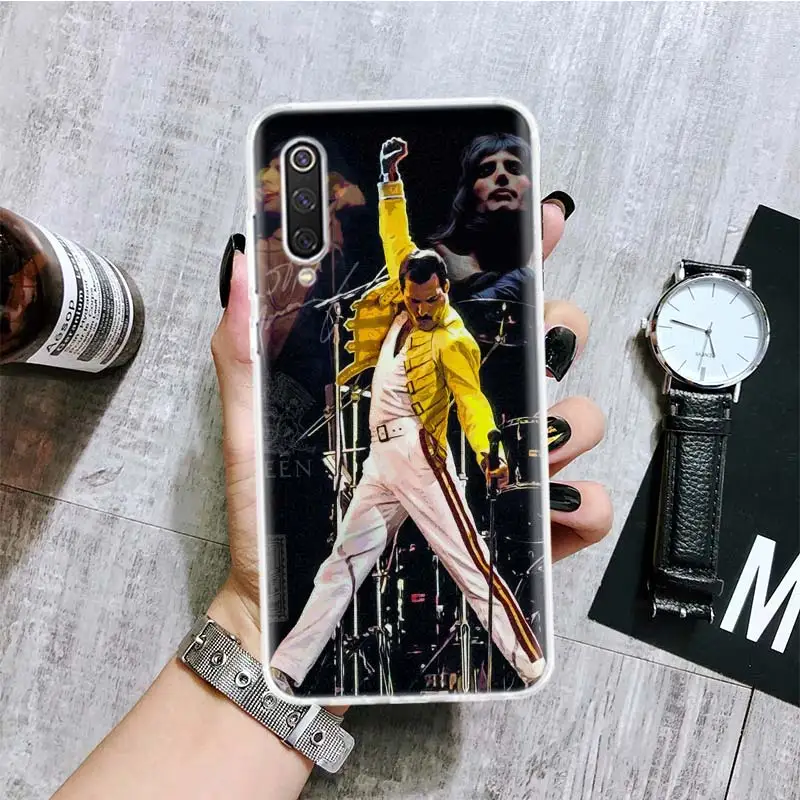 Rock Funky Freddie Mercury Queen Phone Case For Xiaomi Redmi Note 13 12S 12 11S 11E 11 Pro Plus 11T 10S 10 9S 9 + 8T 8 7 Art Pat