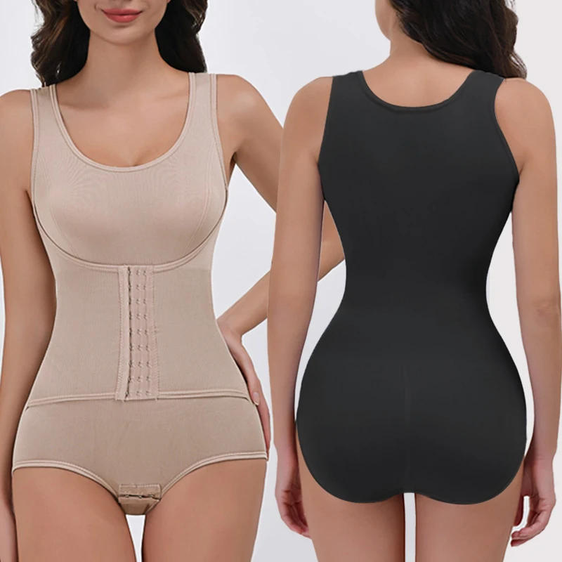 Body moldeador de doble botonadura para mujer, moldeador de cuerpo con Control de barriga, entrenador de cintura adelgazante posparto, corsé cómodo para vientre plano