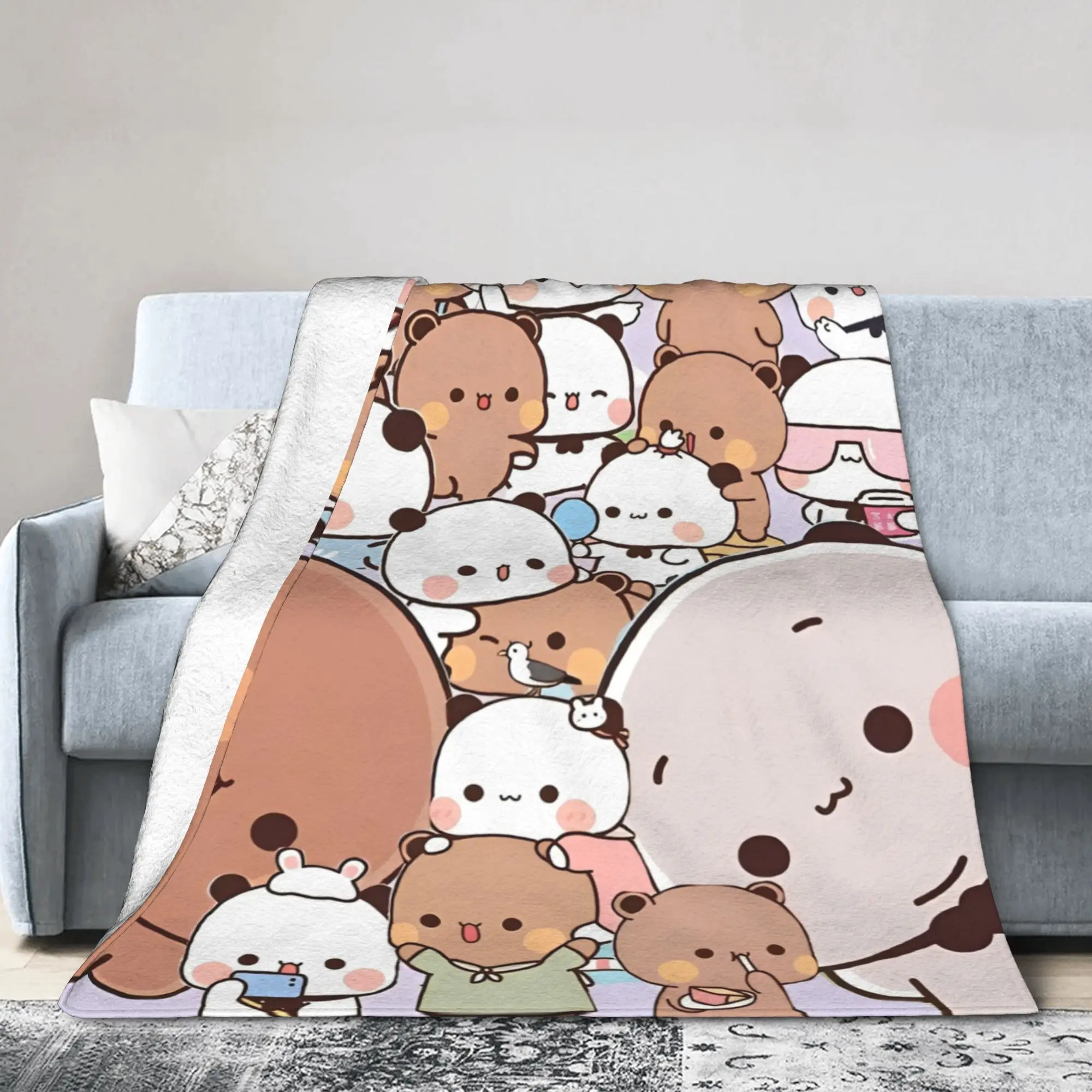 بطانيات بوبو دودو الأنيقة فائقة النعومة من الفلانيل للاسترخاء وقابلة للغسل في الغسالة #2