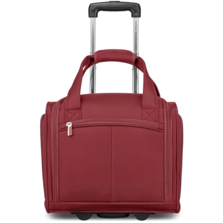 

Everest Expandable Softside Spinner for travel, polyester fabric, black, lightweight and 360-degree spinner wheels
