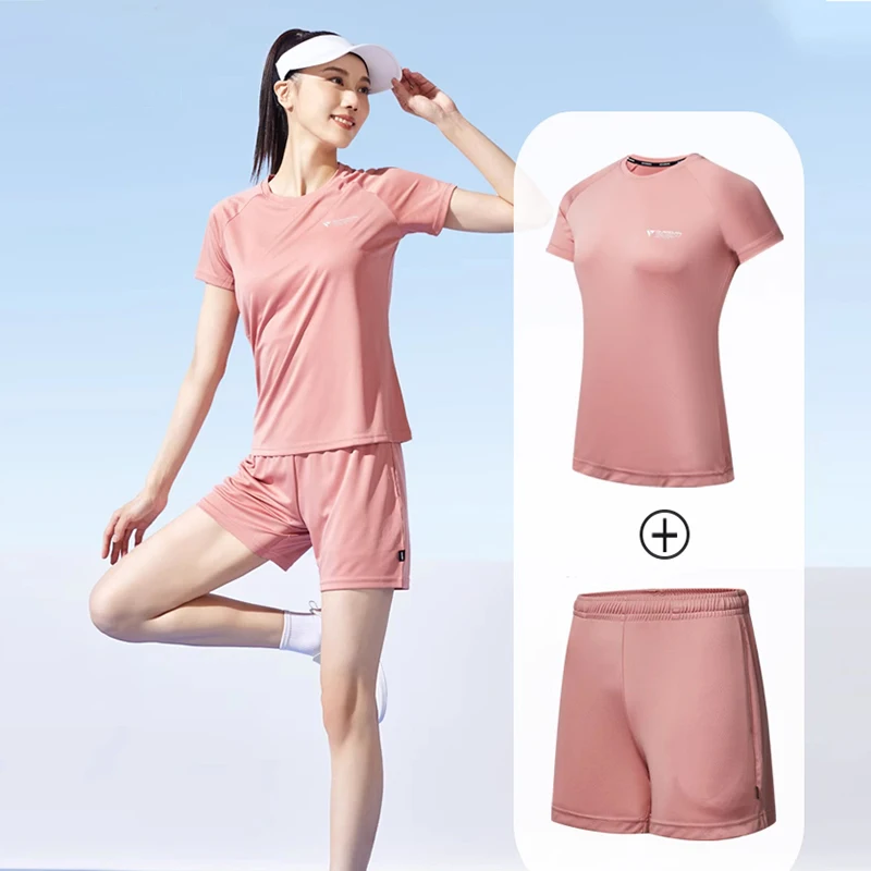 

QIAODAN 2 Piece Shorts Sets Woman 2025 Summer Waterproof Breathable Comfortable Outdoor New in Matching Sets XNT22221206R