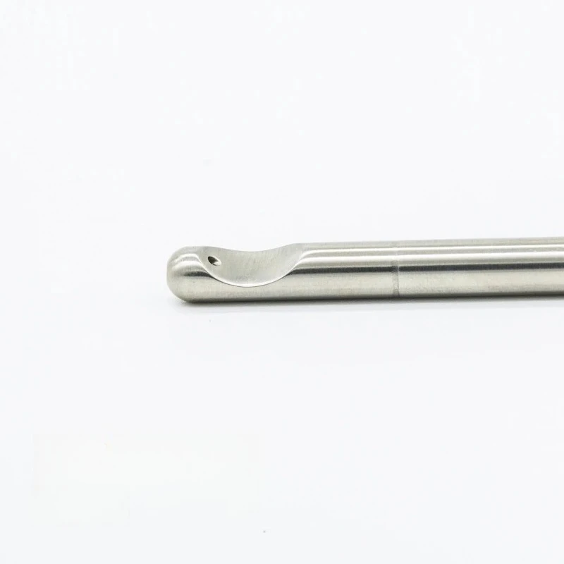 Reusable Laparoscopic Knot Pusher Stainless Steel Open Close Tip Endoscopic Surgery Simulation Training Instrument