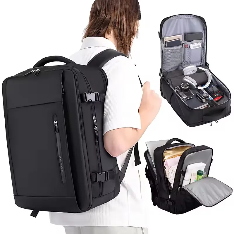 Imagem -02 - Bange-mochila de Viagem Impermeável para Mulheres Bolsa Escolar Estética Grande Capacidade Usb 15.6 Laptop Moda Negócios