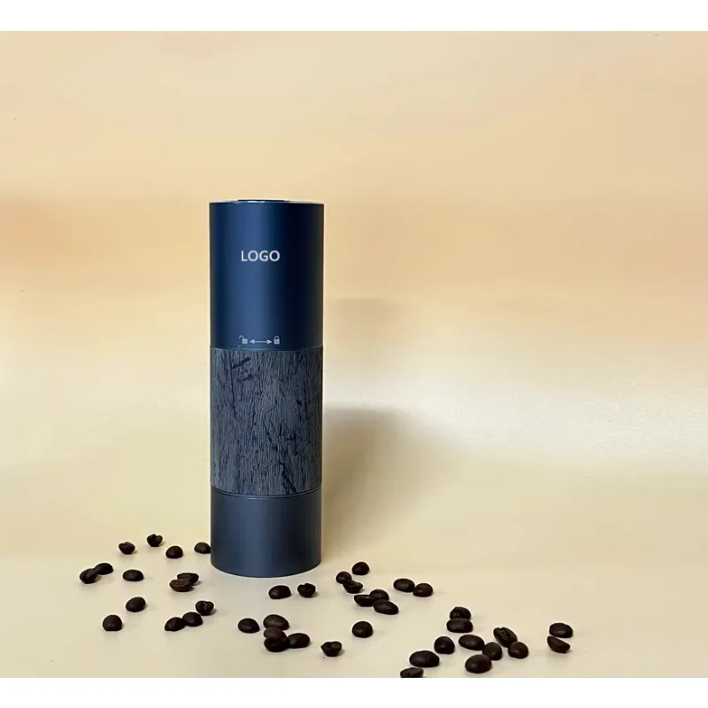Outdoor and Automotive Custom Logo Stainless Steel USB Electric Coffee Grinder Portable Mini Cone Burr