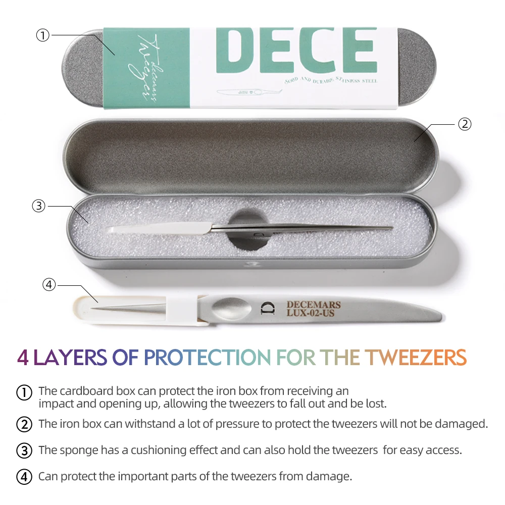 DeceMars まつげエクステンションピンセット 5 色