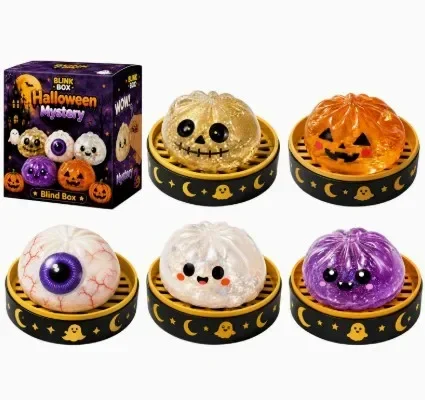 Neues, heiß begehrtes 5,5 cm großes Halloween-Themen-Spielzeug zur kreativen Entspannung, zum Kneten, Drücken und Entlüften. – Detail 2