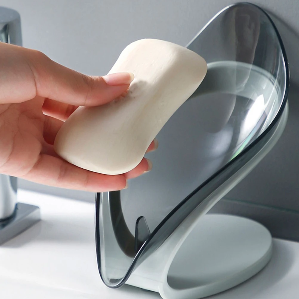 

2pcs Self-Draining Soap Holder ABS Smooth Fit All Soaps Strong Adhesion Bathroom Kitchen Shelf Home Supplies Rack Stand