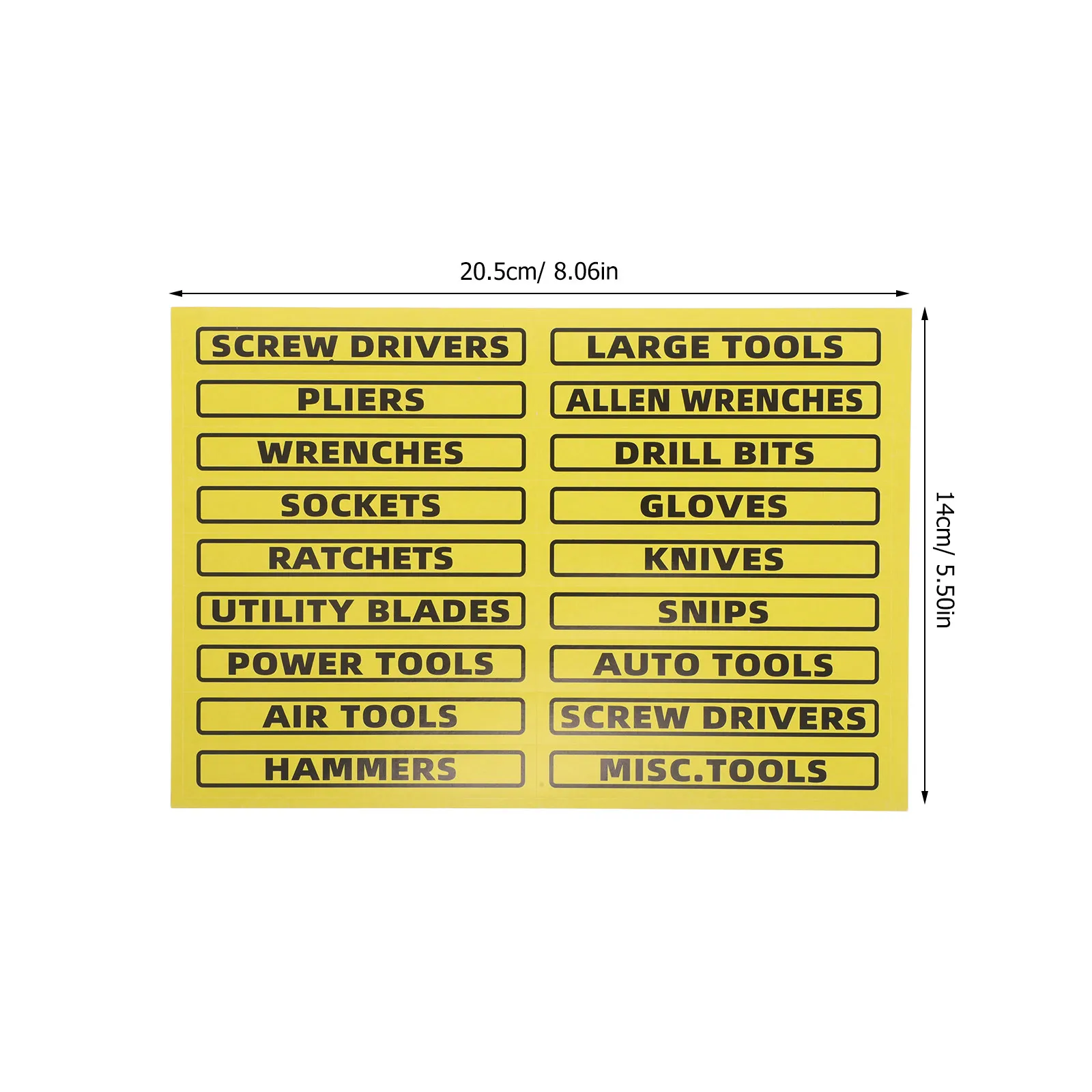 40Pcs Tool Box Organizer Labels Retro Style Wear Resistant Marking Stickers for Tool Chest Storage Drawers Workshop Garage