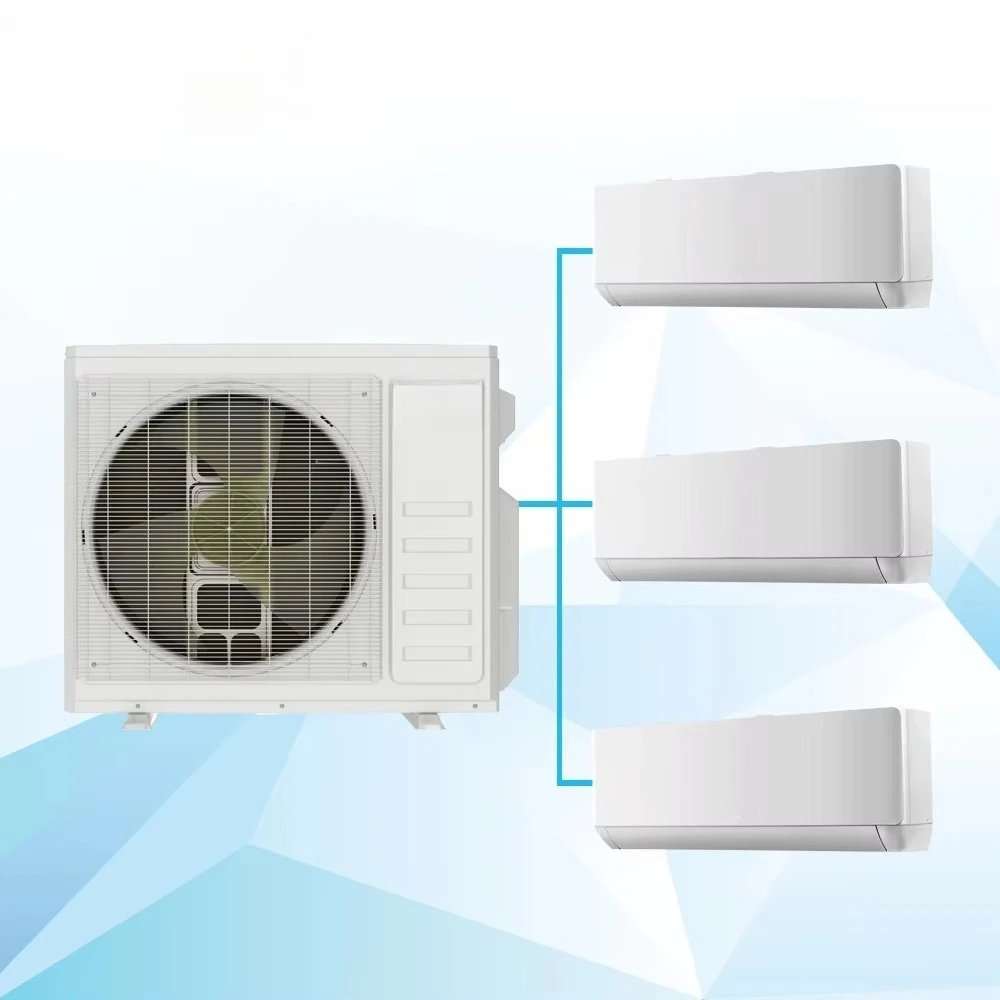36K T1 R454B R32 Refrigerant Multi Zone Heating and Cooling Triple Connect Outdoor Indoor Wifi Smart Mini Split Air Conditioner