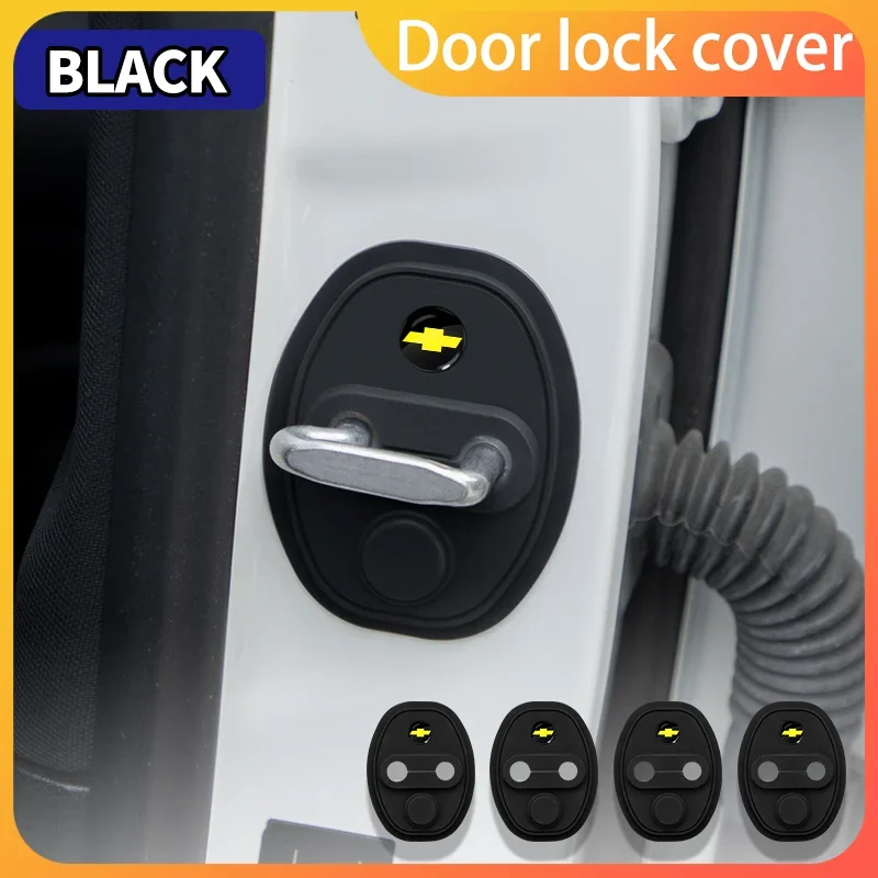 

4PCS Car Door Lock Cover Case Accessories For Chevrolet Cruz Mai Rui Bao Cobalt Impala Onix SS pioneer Explorer Bolt EUV Tahoe
