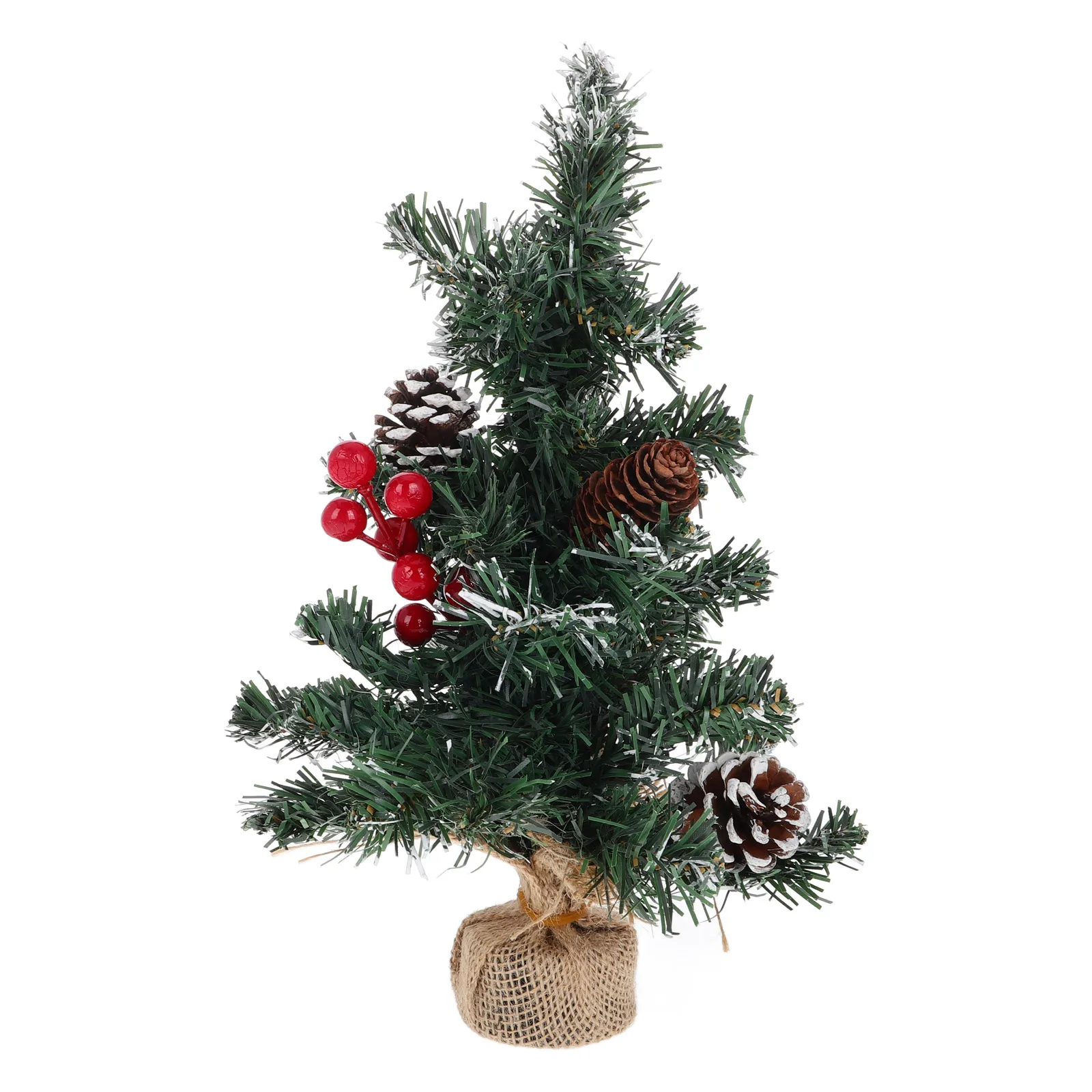 

Christmas Tree nament PVC Red Artificial Mini Decor Tear Resistant Party Gifts Simulated Christmas Tree