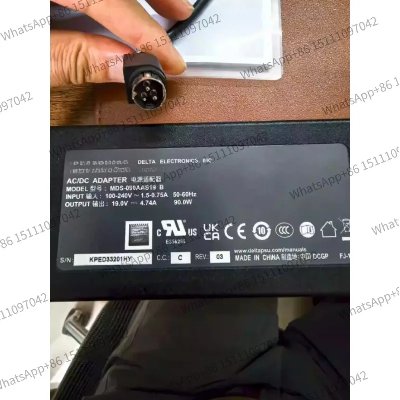 3-Pin AC Adapter FOR Sonoscape E2 Ultrasound Machine Charger MDS-090AAS19B