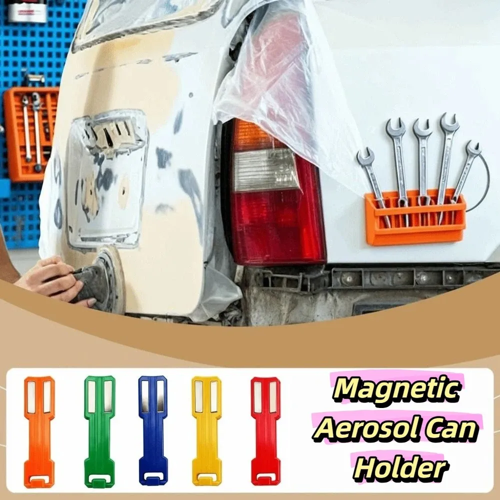 Magnetic Magnetic Can Organizer Blue Slim Design Magnetic Spray Can Holder 6 Colors Space Saving Wall Mount Rack Refrigerator