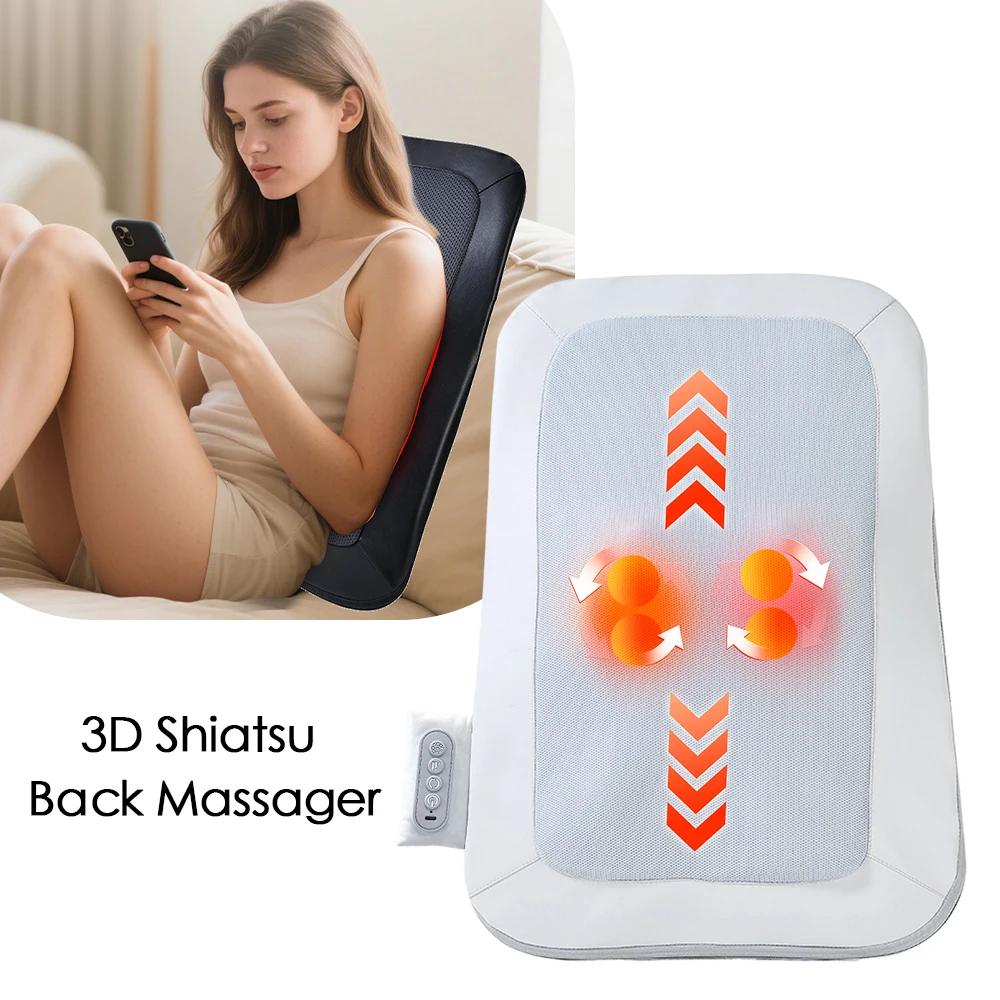 

Массажер для спины, массаж вверх и вниз, 3D бионический массажер для головы, массажер для всего тела, шеи, плеч, талии, роликовая подушка, беспроводное использование