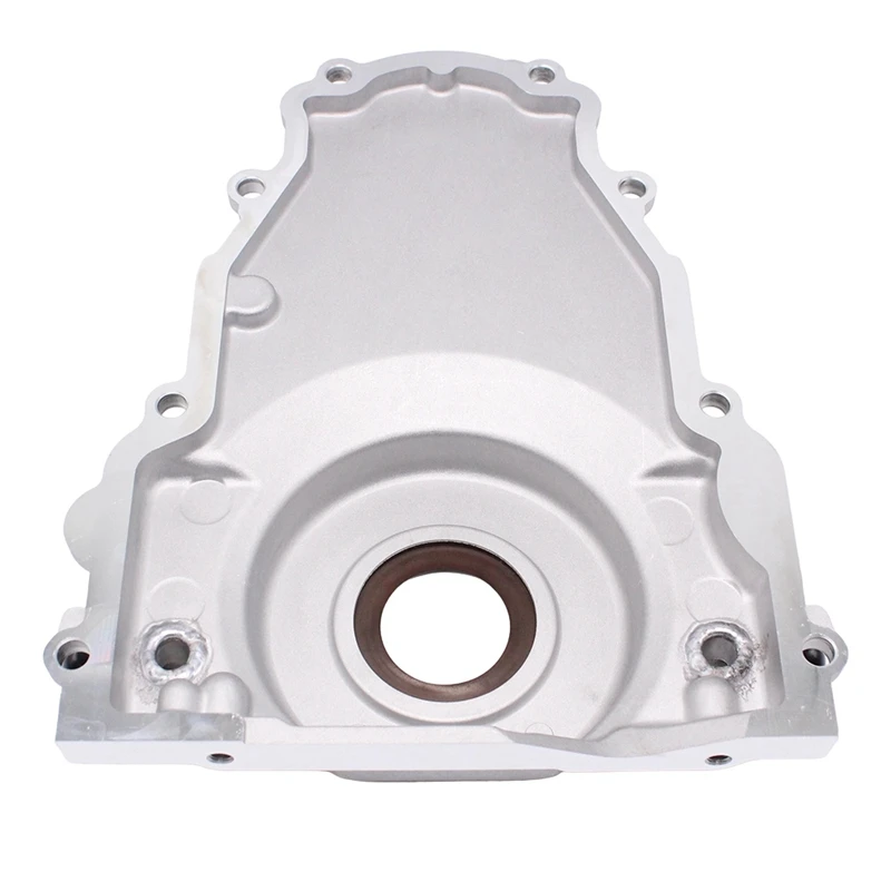 NCSMT Timing Chain Cover W/ 10AN Turbo Oil Drain Fitting for LS Gen 3 4.8L 5.3L 5.7L 6.0L Engine Timing Cover Gasket Bolts