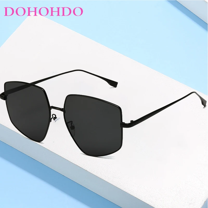 

DOHOHDO Oversized Polygon Square Sunglasses Women New Fashion Brand Irregular Alloy Sun Glasses Men Female Vintage Shades UV400