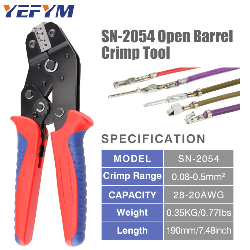 DuPont2.54/JST XH2.54/SM2.54 Terminals Crimping Plier Tools SN-2054 Spade Connectors Spring Clamp Crimping Hand Tools