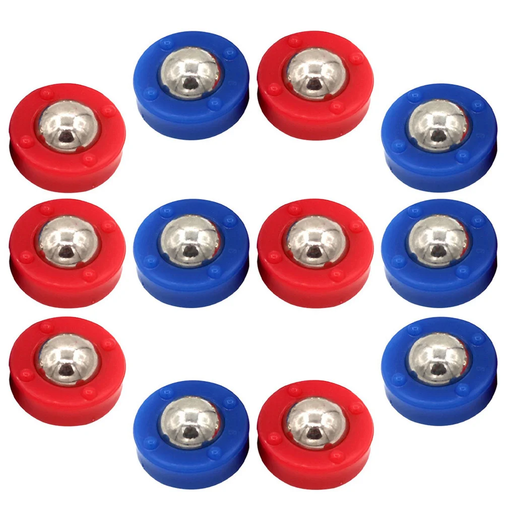 12Pcs Shuffleboard Schiebe Perlen Langlebige Kunststoff Stahl Rollen Set für Tisch Fußball Rolling Bälle Zubehör Brettspiel Teile