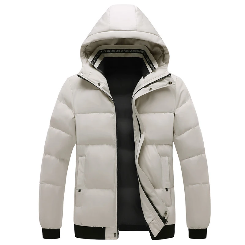 Winter Heren Gewatteerde Outdoor Heren Dikke Warme Windjack Parka Jassen Mode Heren Katoen Thermische Capuchon Kleding