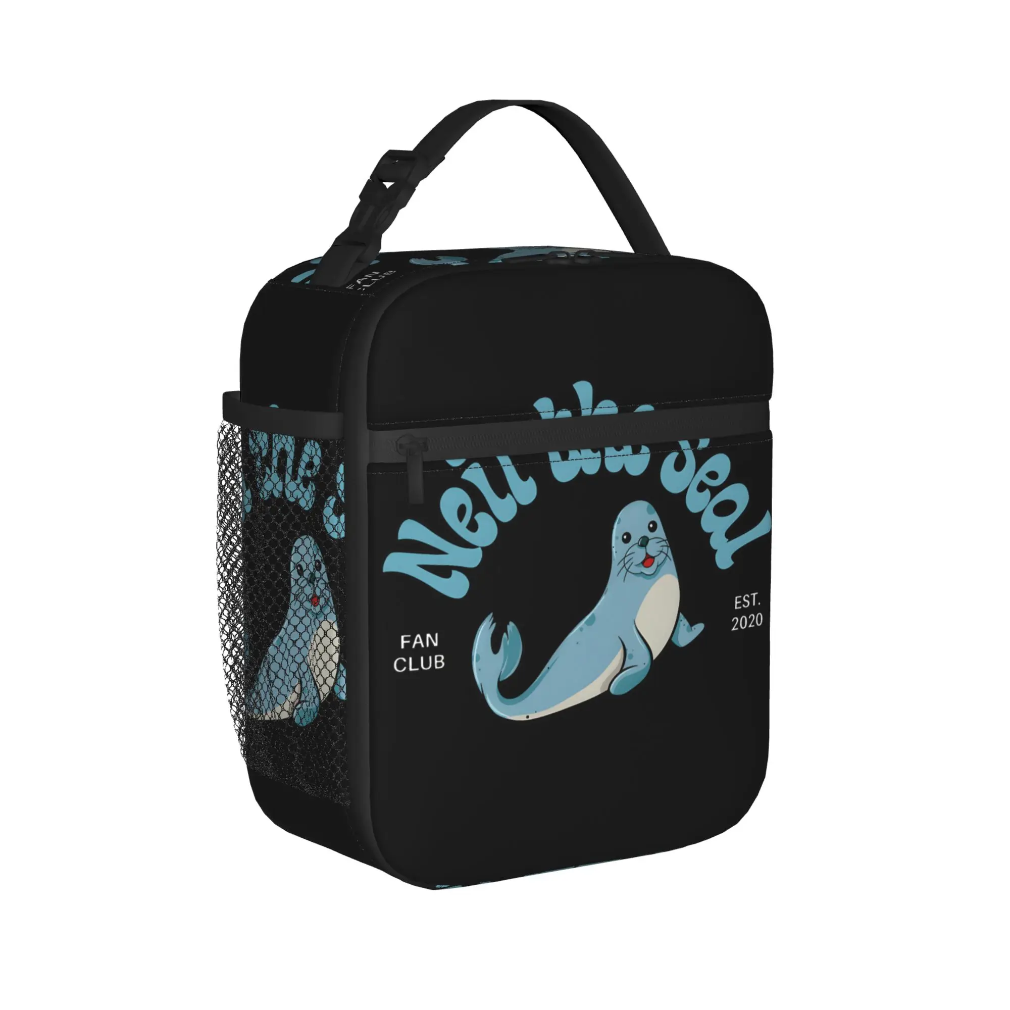 Neil The Seal  Lunch Bag For Men  Graphic Design Lunch Box Leisure Outdoor Picnic Cooler Bag Portable Oxford Tote Food Bags