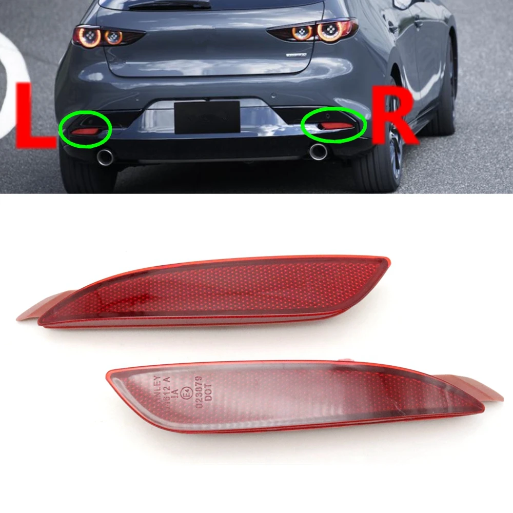 1pcs Car Warning Lamp Rear Bumper Light Reflector For Mazda CX-5 CX5 2022-2023 3 Hatchback 2019-2022 6 2018-2021 GW6T-51-5M0F