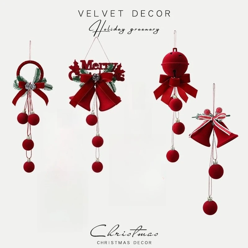

Christmas Bell Decoration Pendant Christmas Plush Bell Showcase Christmas Tree Decoration Pendant
