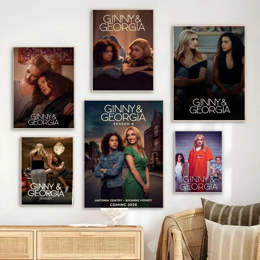 American Drama G-Ginny Georgia Poster Self-adhesive Waterproof Paper Stickers For Wall Decoration In Bedrooms And Bar Rooms