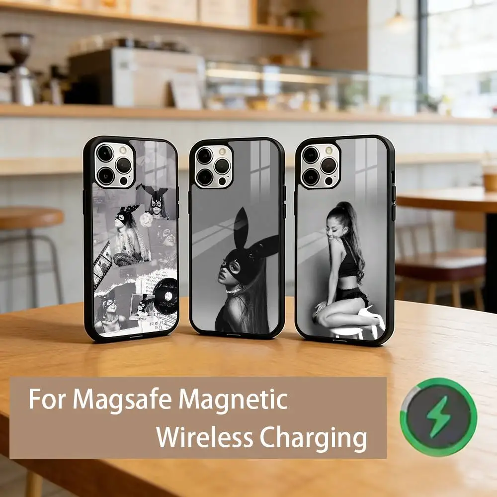 

A-Ariana G-Grande Singer Phone Case For iPhone17,16,15,14,13,12,11 Plus,Pro Magnetic For Magsafe Wireless Charging