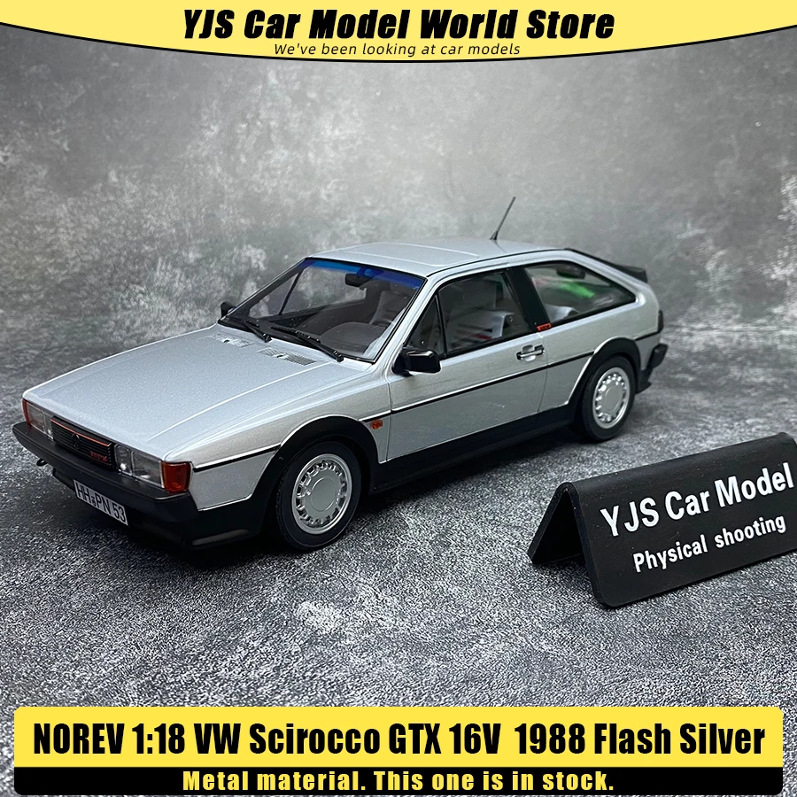 Modelo em miniatura NOREV, escala 1/18, VW Scirocco GTX 16V 1988, modelo de carro em liga metálica, ornamento estático, coleção de presentes para as festas.
