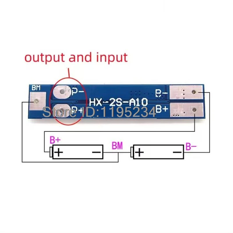 2S 5A / 8A 7.4V / 8.4V 18650 Lithium Battery Charger Board Li-ion Battery Charging BMS Over Charge-Discharge Protection Module