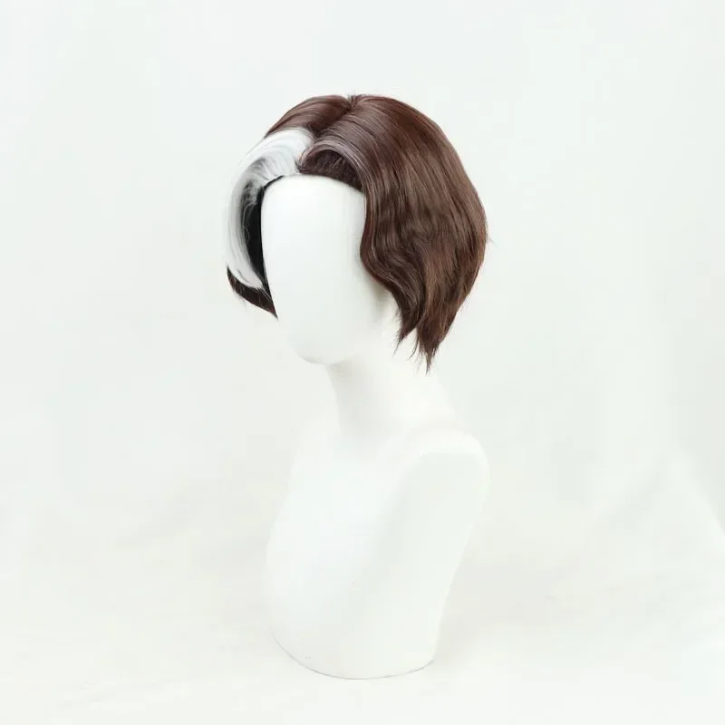 New Game Final Fantasy XIV Emet-Selch Cosplay Wig Unisex Adult Short Hair Heat Resistant Synthetic Wigs Halloween Props