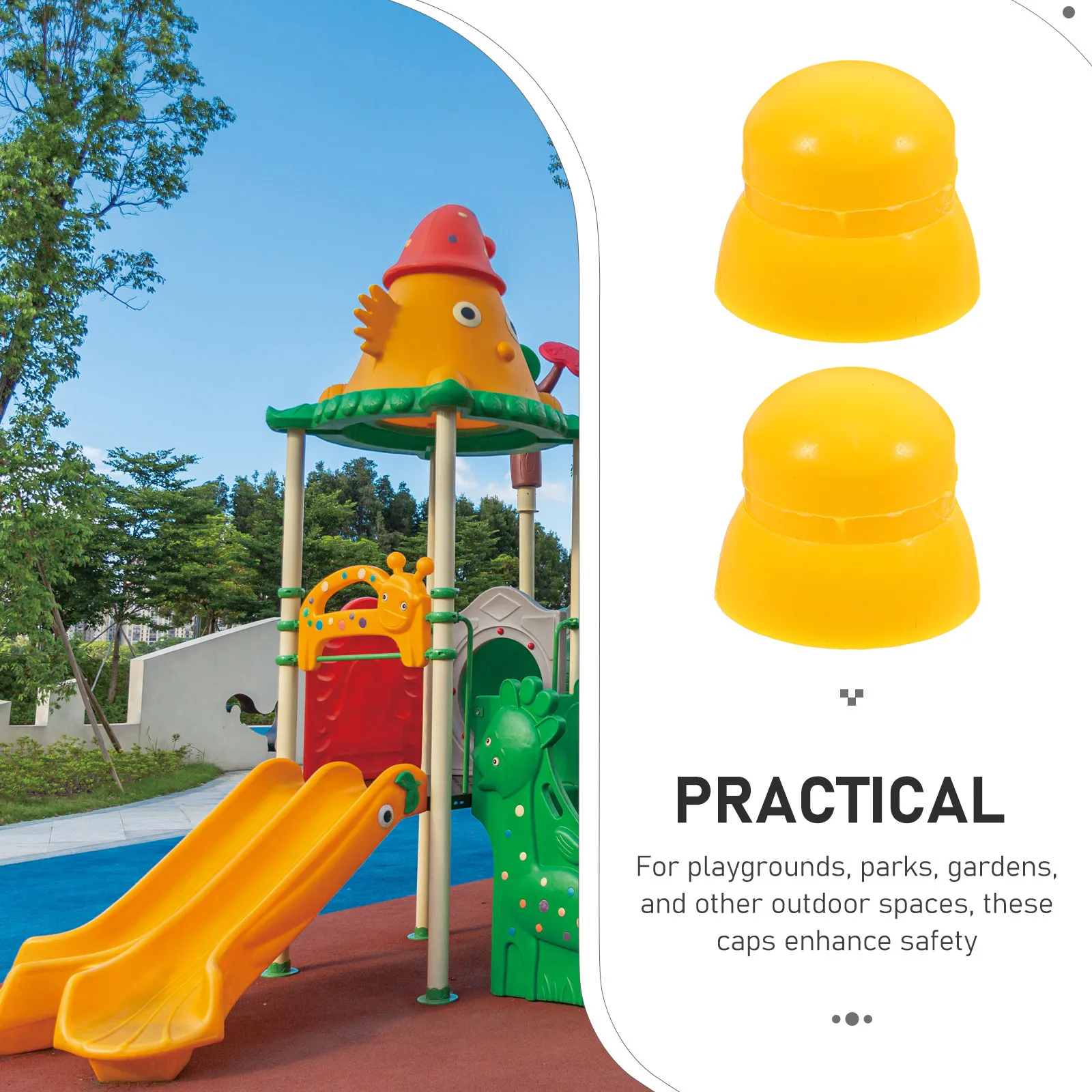 10 szt. Części do placów zabaw, gładki design minimalizuje ryzyko urazów dla dzieci, osłonki na śruby, nakładki na śruby.