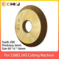 Chkj 60x6x16mm 90 Zähne hss Schlüssel maschine Cutter Schlüssel kopier maschine Sägeblatt passt auf 238bs 2as Maschine zur Herstellung von Schlüsseln