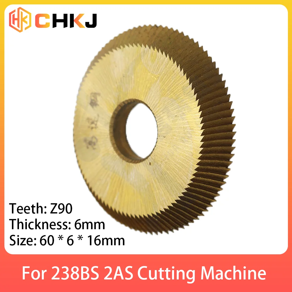 chkj 60x6x16 mm 90 dentes maquina hss chave cortador copia chave maquina saw blade fit em 238bs 2as maquina para fazer chaves 01