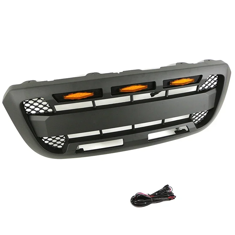 Fit for 2004-2011 Ford Ranger grill with LED lights RANGER grille front bumper modified decorative lights