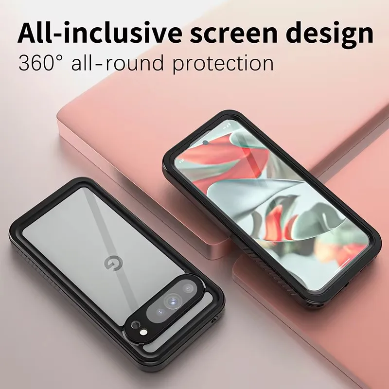 

360 Full Waterproof Shockproof Case for Google Pixel 9 Pro XL Dustproof Drop Resistant Cover For Google 8pro 8A 7A Silicone Case