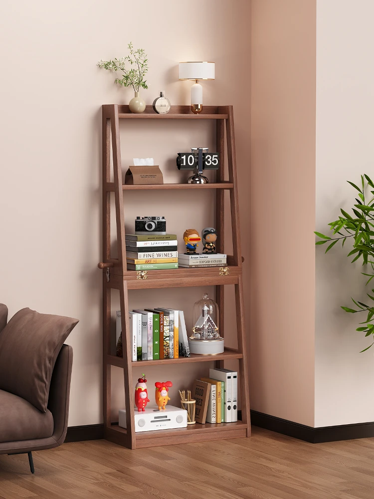 

Solid wood bookshelf Floor shelf Household living room Wall storage Storage rack Combination cabinet Children's bookcase Display