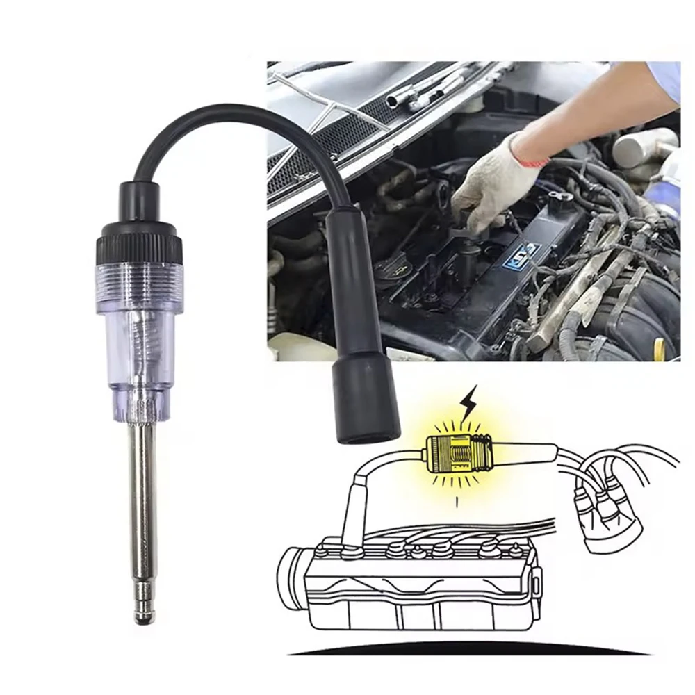 Black Car Spark Plug Tester Pen Quickly Diagnose Auto Checker Detector Diagnostic Tool Ignition System Coil Tester Spark Plug