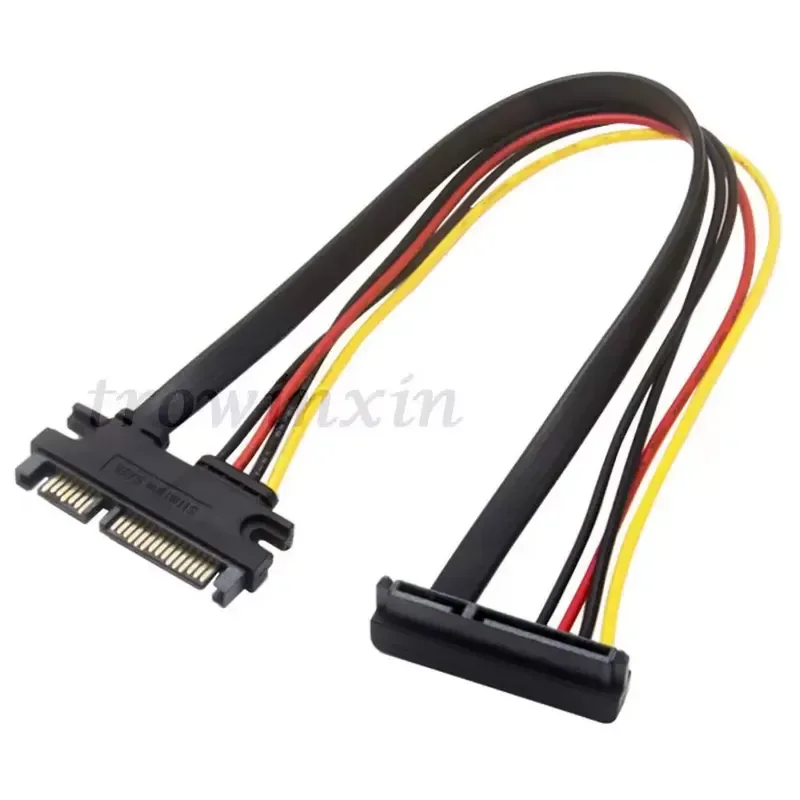 for 7+15 Pin SATA Extension Cable Serial Power Data Male to Female Angled Hard Disk Optical Drive Lengthened