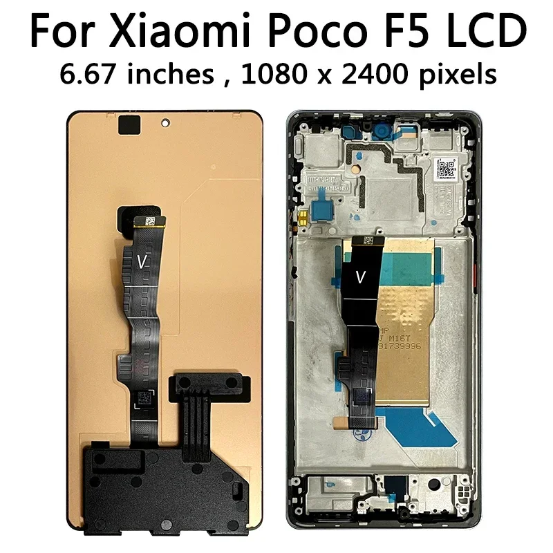 Pantalla LCD Amoled de 6,67 pulgadas para Xiaomi Poco F5, montaje de digitalizador con pantalla táctil para mi Poco F5 23049PCD8G, repuesto de