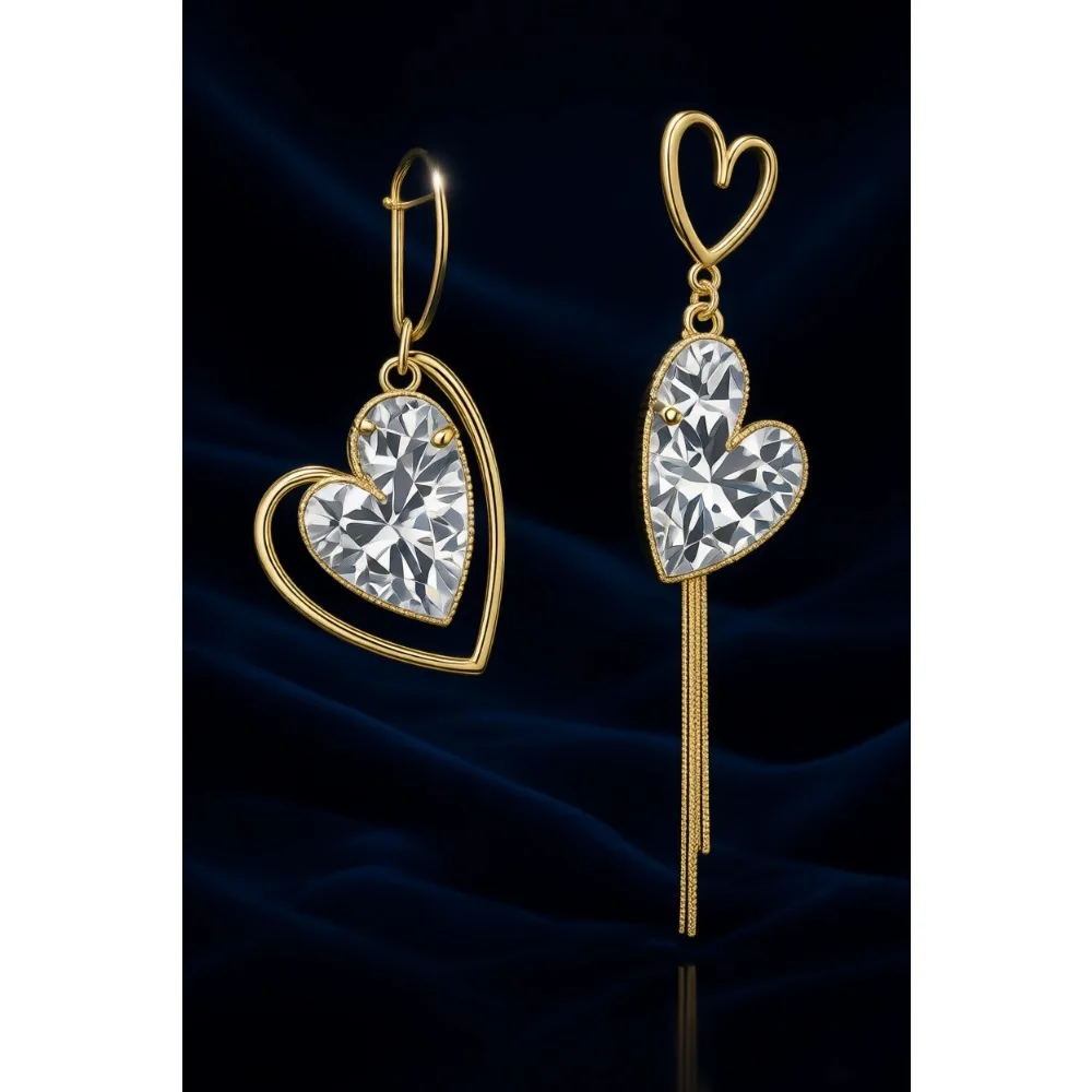 

Асимметричные серьги-подвески в форме сердца для женщин, подарок на день рождения