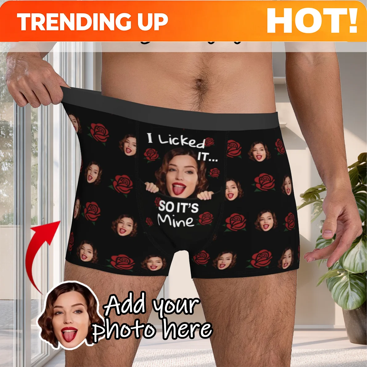 Personalized Face Photo Underwear Custom Boxer Briefs Custom Men Valentine's Day Gift For Husband Anniversary Gift for Dad