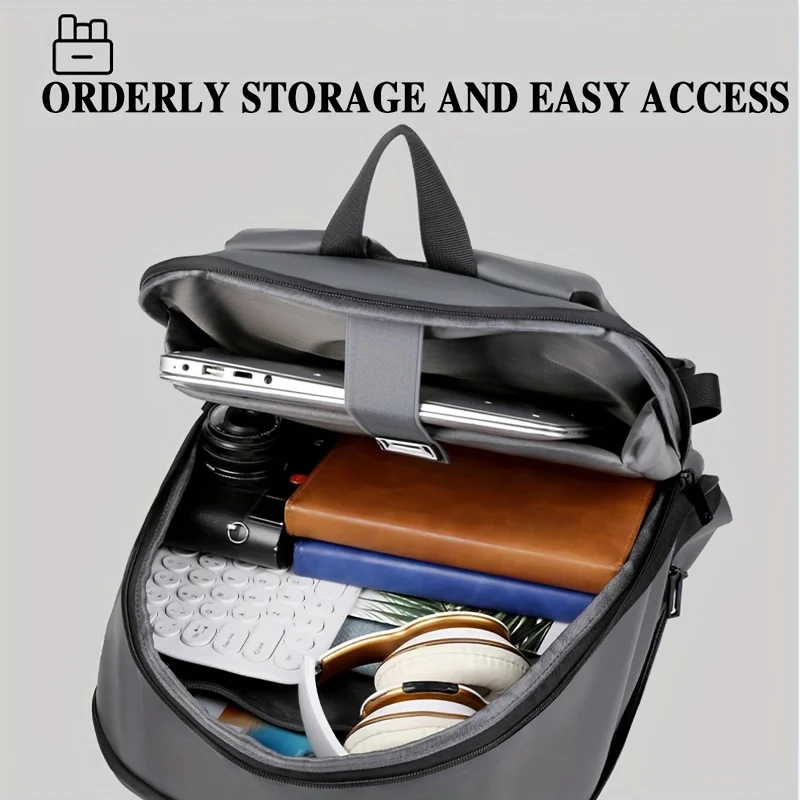 حقيبة ظهر رجال الأعمال العادية مع حزام الأمتعة للتنقل. #5