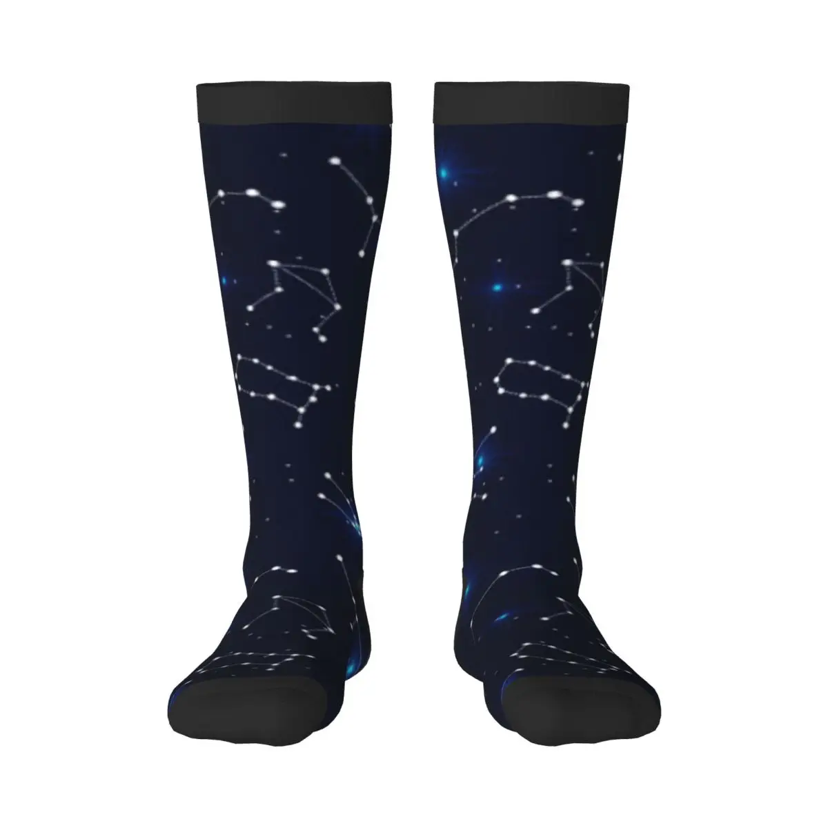 Knee Long Stocking Zodiac Constellations And Shining Stars Adult Socks Stockings