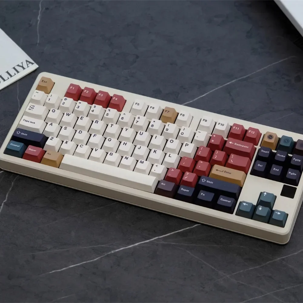 GMK ハイブリッドのライトテーマセットカスタム 129 キー PBT レトロチェリープロファイルキーキャップゲーム用メカニカルキーボードアクセサリー